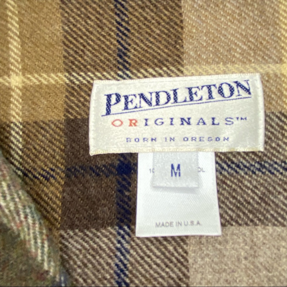 Vintage Pendleton Wool Brown Tan Shacket Size Med… - image 2